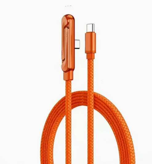 Cable de carga rápida Type-C a Type-C de 240W con soporte plegable para teléfono, compatible con iPhone 17/16/15 y dispositivos Samsung — Facemu Flux-240 (imagen 1 de 10)